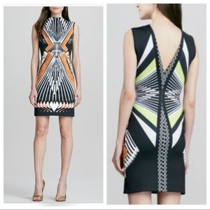 Clover Canyon Accordion-Print V-Back Dress